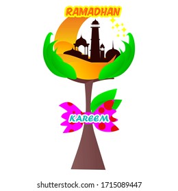 Ramadhan Kareem mit Dekorationen auf dem Baum

