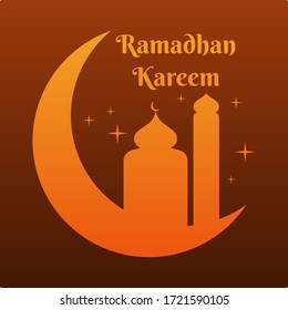 Ramadhan Kareem mit Farbverlauf-Farben. Vollständig editierbar, anpassbar und Farbe kann geändert werden. Diese kann für Grußkarten, Broschüren, Flyer, Banner, Poster usw. verwendet werden.