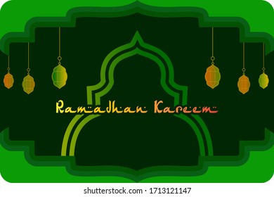 RAMADHAN KAREEM GREEN MOSQUE SIMPLE