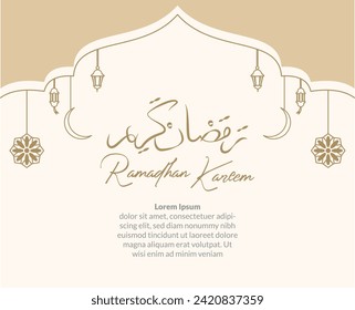 ramadhan kareem greeting background template