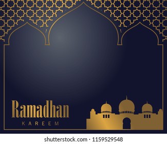 Ramadhan kareem greeting card vector image