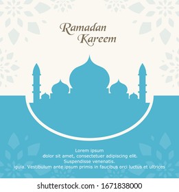 Ramadhan kareem greeting design template