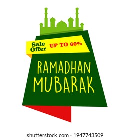 ramadhan kareem greeting flat design