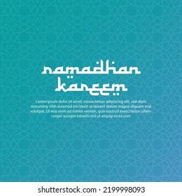 Ramadhan Kareem Ied Mubarak Islamic Background