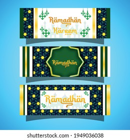 Ramadhan kareem illustration greeting card for print and web use, easy to edit