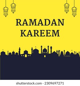 Ilustración de Ramadhan kareem. Adecuado para la adha y el fuego muerto.