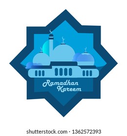 Ramadhan kareem islamic background design with simple modern concept and religious concept