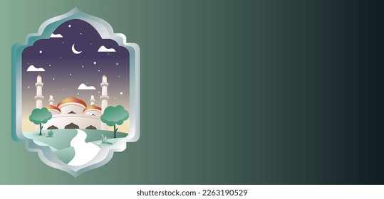 RAMADHAN KAREEM ANTECEDENTES ISLÁMICOS. PANCARTA DE PLANTILLA DE RAMADHAN