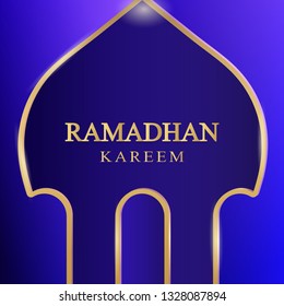 ramadhan kareem islamic vector, set of ramadhan kareem blue background, ramadhan greetings design, ramadhan greeting card on blue background