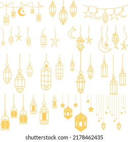 Ramadhan Kareem lamp Decoration Illustration