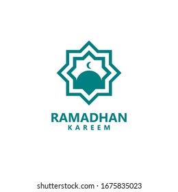 Ramadhan Kareem Logo Mosque Simple