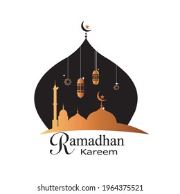 Ramadhan Kareem Logo Logo-Design. Vektorgrafik