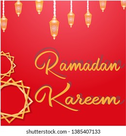 Ramadhan kareem in a luxurious modern style, vector template for Islamic decorative greeting cards, can make banners or backgrounds