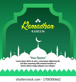 Ramadhan Kareem mosque poster design