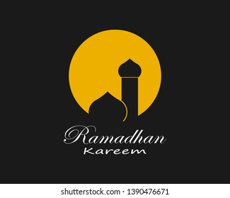 Ramadhan kareem mosque vector design and illustration. - Vector