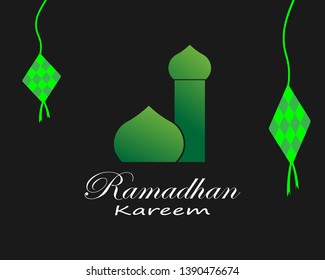 Ramadhan kareem mosque vector design and illustration. - Vector