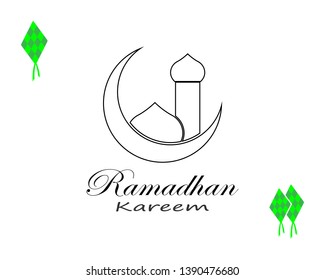 Ramadhan kareem mosque vector design and illustration. - Vector