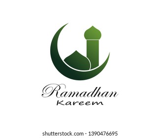 Ramadhan kareem mosque vector design and illustration. - Vector