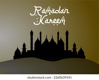 Ramadhan kareem muslim banner design background vector