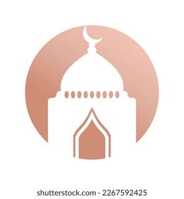 Ramadhan kareem poster banner islamic wallpaper mousque logo icon flat design vector