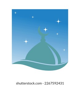 Ramadhan kareem poster banner islamic wallpaper mousque logo icon flat design vector