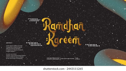 Ramadhan Kareem poster web banner. Islamic background design. Abstract gradients Ramadhan Kareem background.