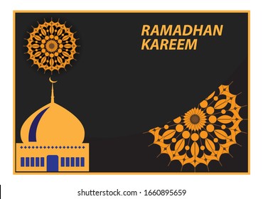 Ramadhan kareem template design. Nice graphic vector for social media, web, apps etc.