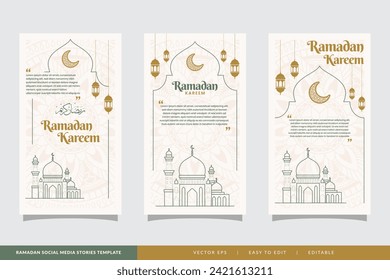 Ramadhan Kareem-Template für soziale Medien, geeignet für Werbung, Marketing