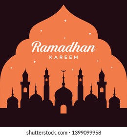ramadhan kareem theme background vector design