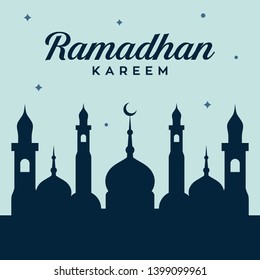 ramadhan kareem theme background vector design