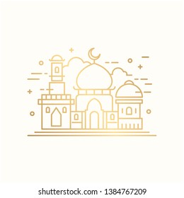 ramadhan kareem theme design / mosque illustration
