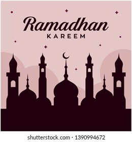 ramadhan kareem theme design / mosque background design