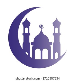 Ramadhan kareem theme illustration design