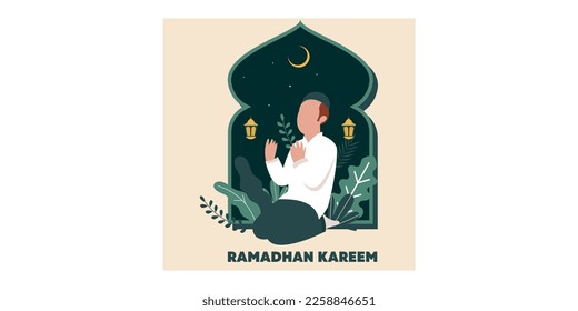 ramadhan kareem vector card social media