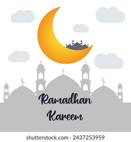 Ramadhan kareem Vektorbild, Illustration Ramadhan, Moschee