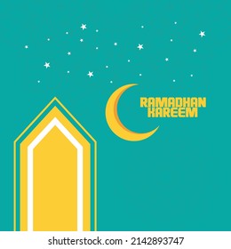 ramadhan kareem vector logo background template