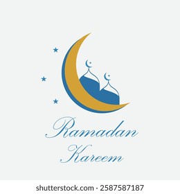 Ramadhan Kareem vector logo design illustration