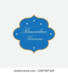 Ramadhan Kareem vector logo design illustration