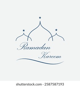 Ramadhan Kareem vector logo design illustration