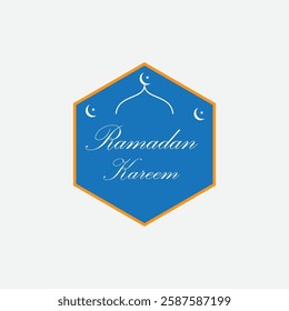Ramadhan Kareem vector logo design illustration