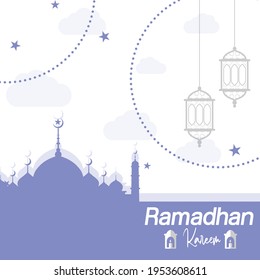 Ramadhan Karem flat design vector illustrtion