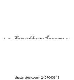 Ramadhan Karem hand drawing line art