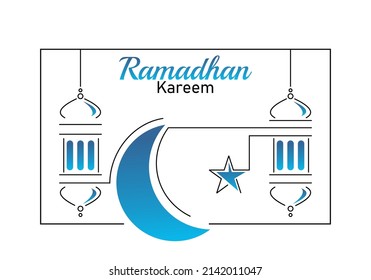 ramadhan karem line design minimalist art