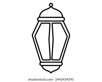 Ramadhan Lantern Frame Black and white