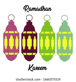 ramadhan lantern vector flat design