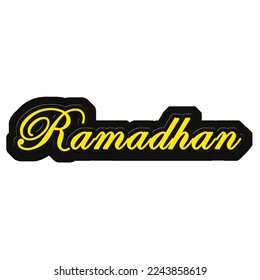 Ramadhan lettering, vector background illustration