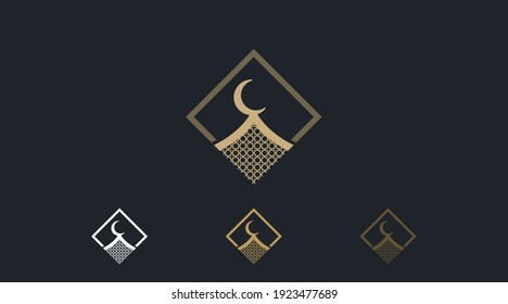 Ramadhan Logo Concept Vector. Islamic Logo Template Isolated in White Background.