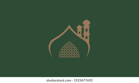 Ramadhan Logo Concept Vector. Islamic Logo Template Isolated in White Background.