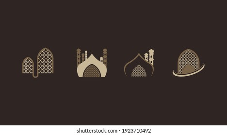 Ramadhan Logo Concept Vector. Islamic Logo Template Isolated in White Background.