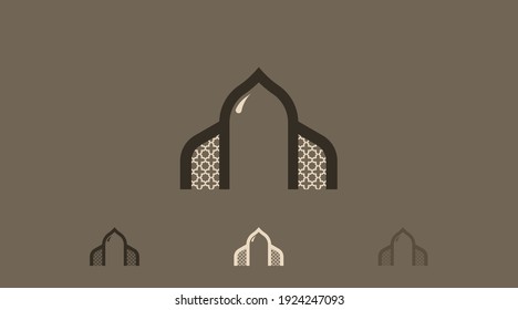 Ramadhan Logo Concept Vector. Islamic Logo Template Isolated in White Background.